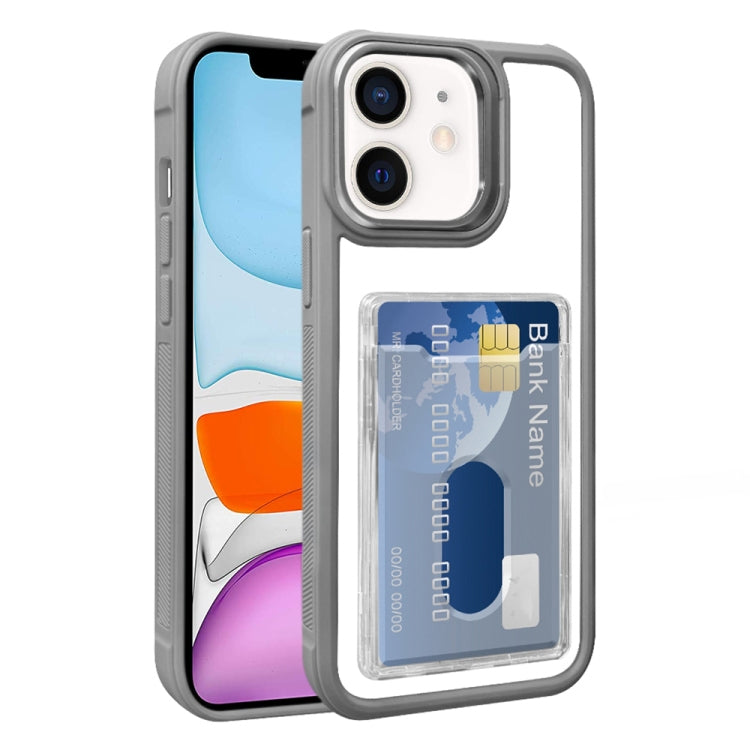 Electroplated Card Bag Acrylic Hybrid TPU Phone Case, For iPhone 11