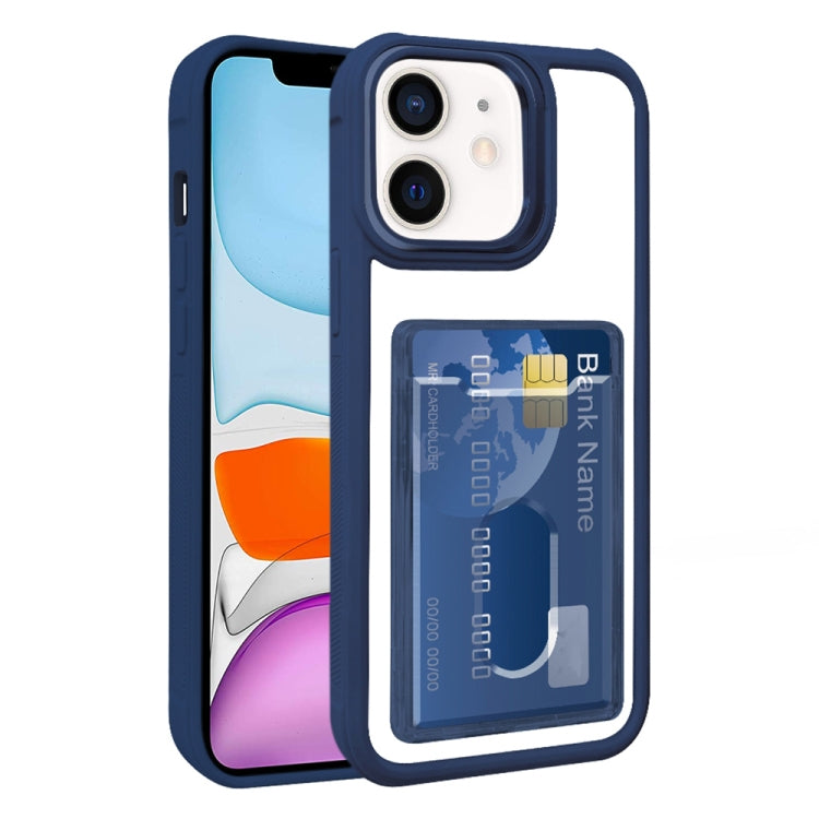 Electroplated Card Bag Acrylic Hybrid TPU Phone Case, For iPhone 11