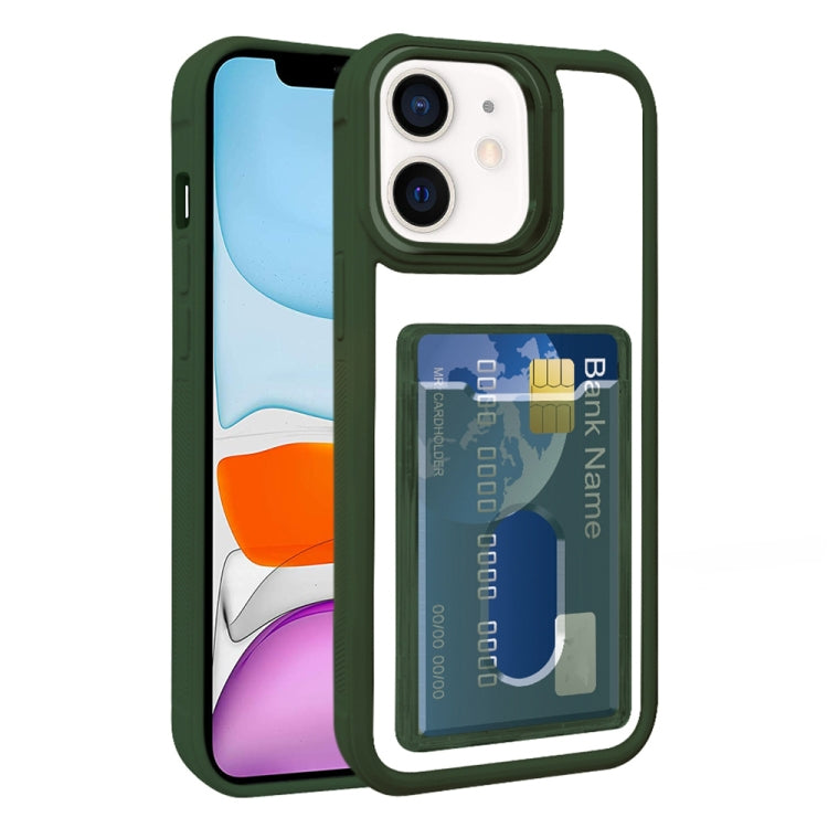 Electroplated Card Bag Acrylic Hybrid TPU Phone Case, For iPhone 11