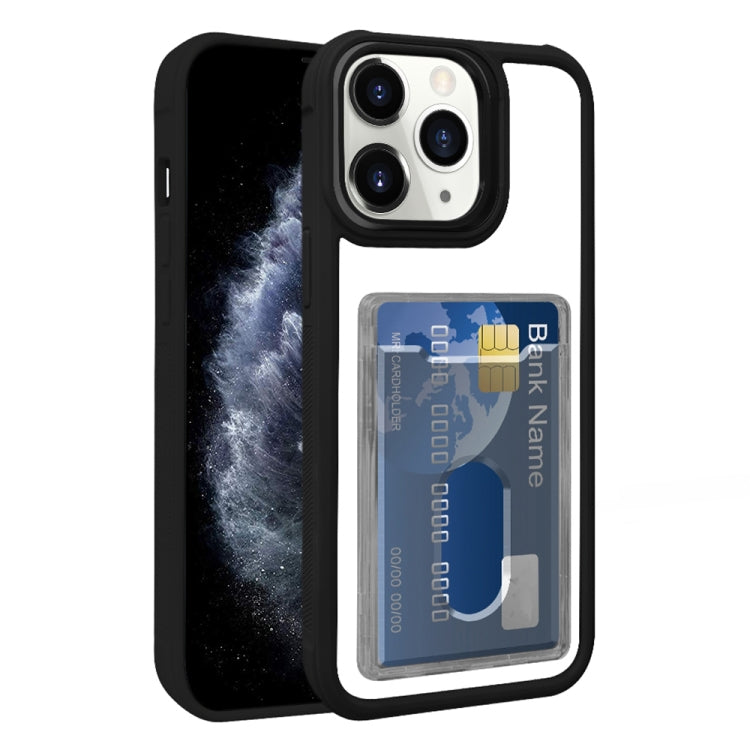 Electroplated Card Bag Acrylic Hybrid TPU Phone Case, For iPhone 11