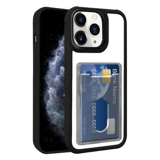 Electroplated Card Bag Acrylic Hybrid TPU Phone Case, For iPhone 11