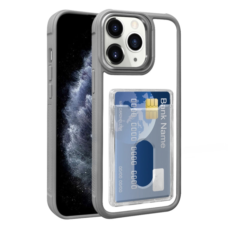 Electroplated Card Bag Acrylic Hybrid TPU Phone Case, For iPhone 11