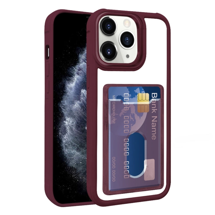 Electroplated Card Bag Acrylic Hybrid TPU Phone Case, For iPhone 11