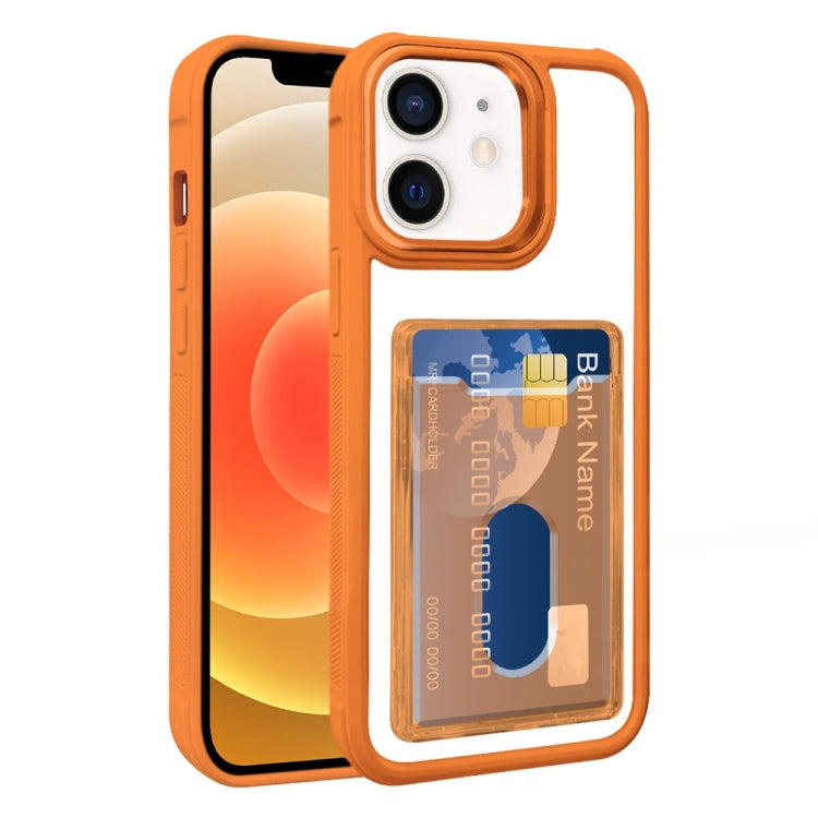 Electroplated Card Bag Acrylic Hybrid TPU Phone Case, For iPhone 12 Pro Max, For iPhone 12 Pro, For iPhone 11 Pro Max