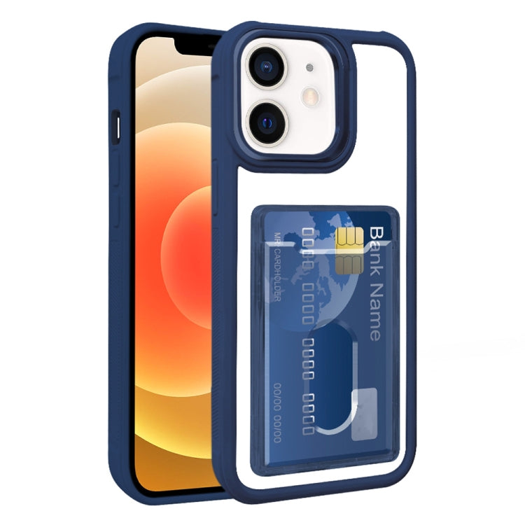 Electroplated Card Bag Acrylic Hybrid TPU Phone Case, For iPhone 12 Pro Max, For iPhone 12 Pro, For iPhone 11 Pro Max
