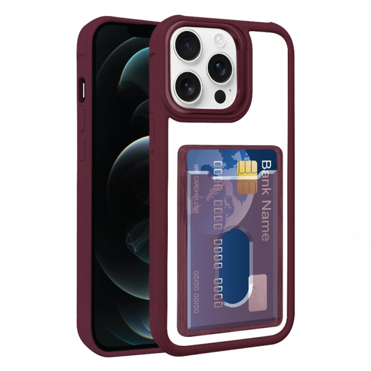 Electroplated Card Bag Acrylic Hybrid TPU Phone Case, For iPhone 12 Pro Max, For iPhone 12 Pro, For iPhone 11 Pro Max