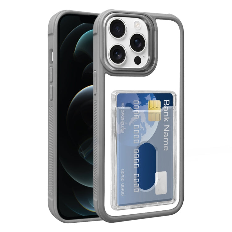 Electroplated Card Bag Acrylic Hybrid TPU Phone Case, For iPhone 12 Pro Max, For iPhone 12 Pro, For iPhone 11 Pro Max