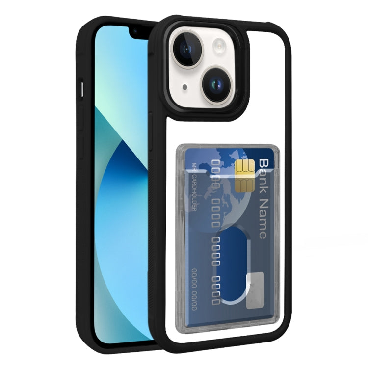 Electroplated Card Bag Acrylic Hybrid TPU Phone Case, For iPhone 13 Pro, For iPhone 13, For iPhone 12