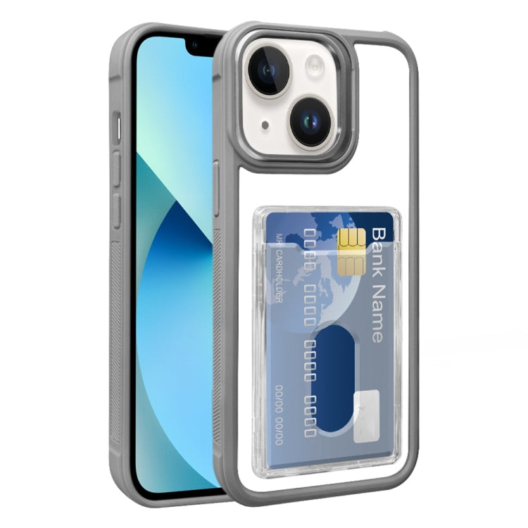 Electroplated Card Bag Acrylic Hybrid TPU Phone Case, For iPhone 13 Pro, For iPhone 13, For iPhone 12