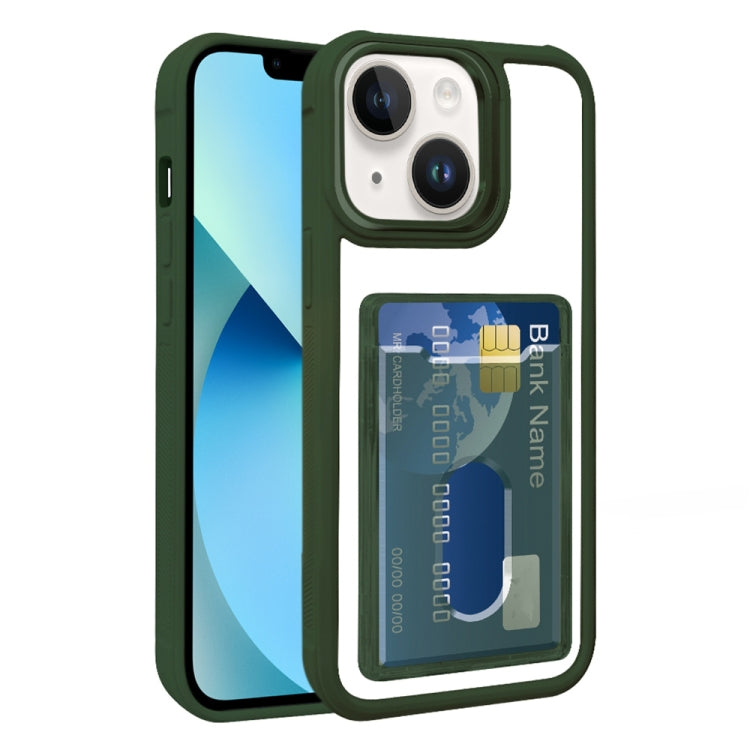 Electroplated Card Bag Acrylic Hybrid TPU Phone Case, For iPhone 13 Pro, For iPhone 13, For iPhone 12