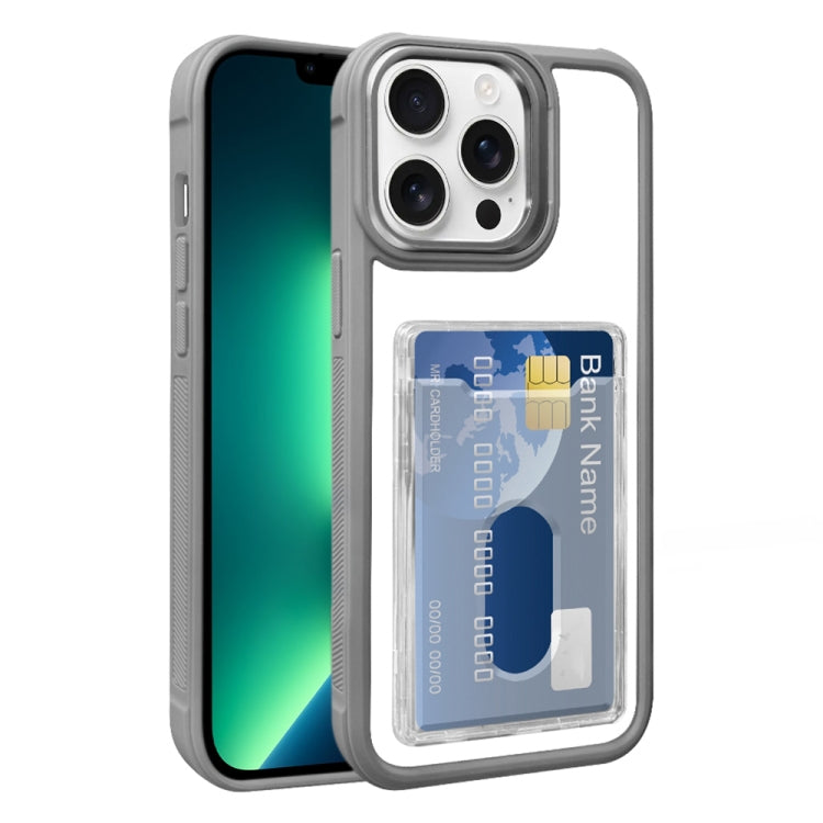 Electroplated Card Bag Acrylic Hybrid TPU Phone Case, For iPhone 13 Pro, For iPhone 13, For iPhone 12