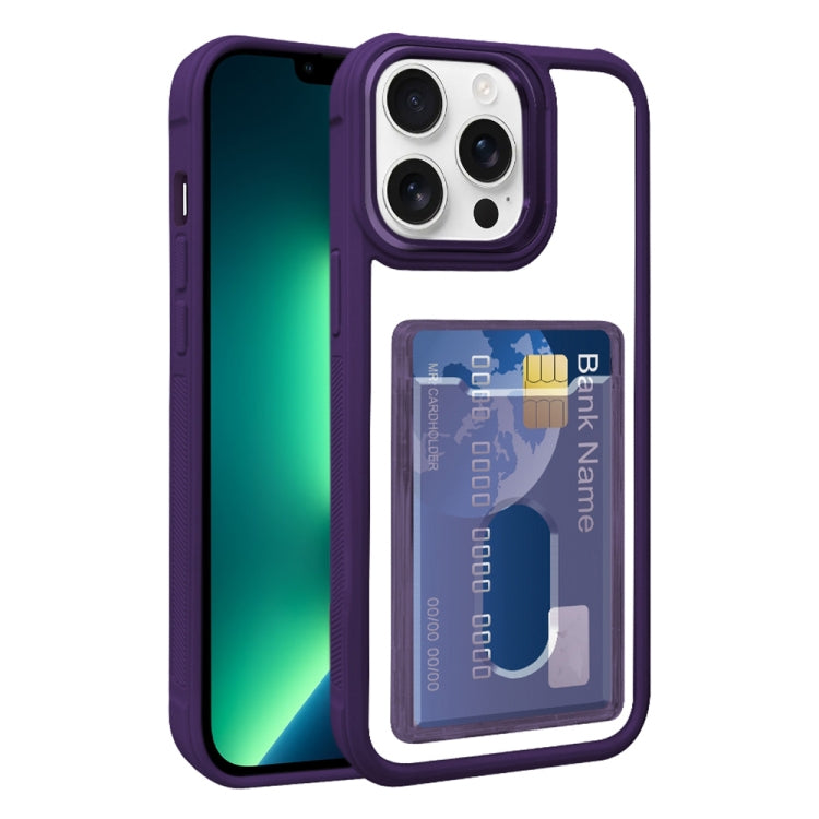 Electroplated Card Bag Acrylic Hybrid TPU Phone Case, For iPhone 13 Pro, For iPhone 13, For iPhone 12