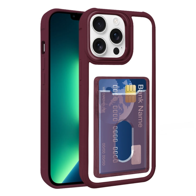 Electroplated Card Bag Acrylic Hybrid TPU Phone Case, For iPhone 13 Pro, For iPhone 13, For iPhone 12