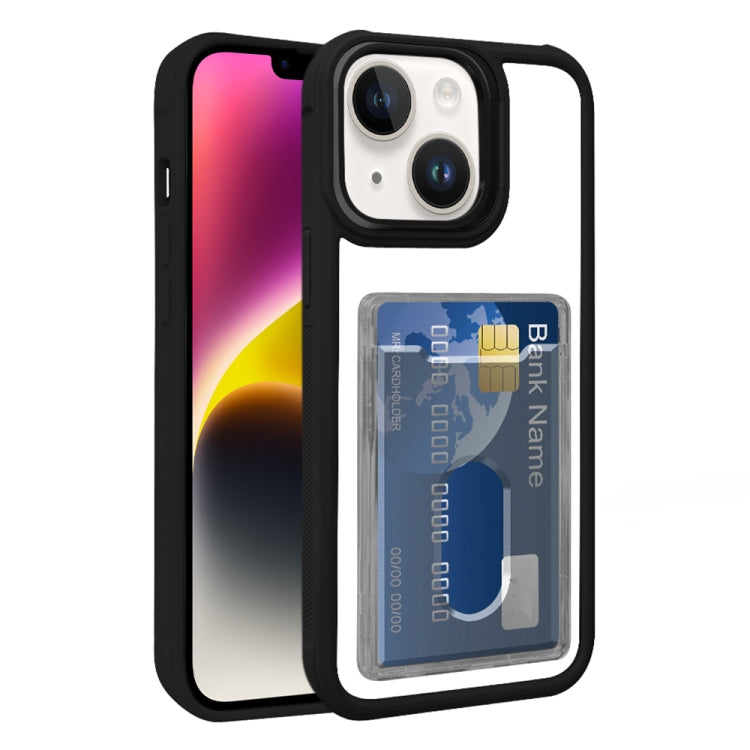 Electroplated Card Bag Acrylic Hybrid TPU Phone Case, For iPhone 14, For iPhone 14 Pro Max, For iPhone 13 Pro Max