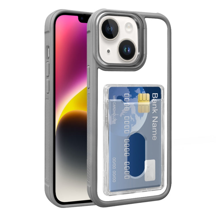Electroplated Card Bag Acrylic Hybrid TPU Phone Case, For iPhone 14, For iPhone 14 Pro Max, For iPhone 13 Pro Max