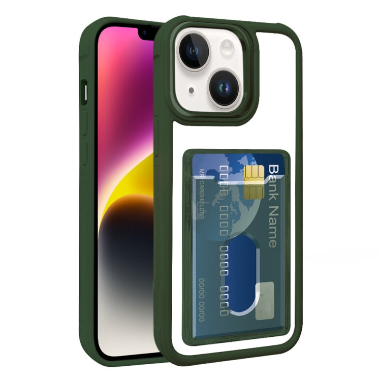 Electroplated Card Bag Acrylic Hybrid TPU Phone Case, For iPhone 14, For iPhone 14 Pro Max, For iPhone 13 Pro Max