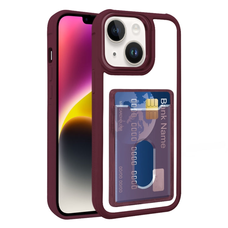 Electroplated Card Bag Acrylic Hybrid TPU Phone Case, For iPhone 14, For iPhone 14 Pro Max, For iPhone 13 Pro Max