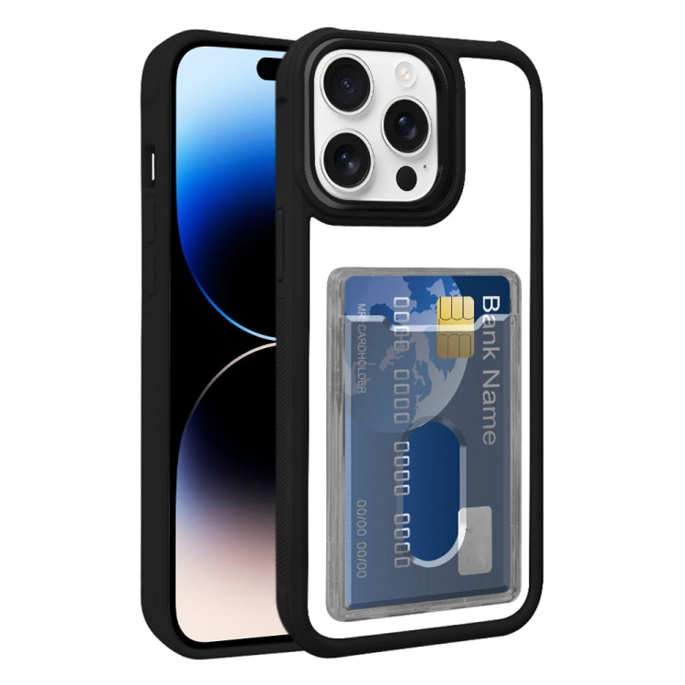 Electroplated Card Bag Acrylic Hybrid TPU Phone Case, For iPhone 14, For iPhone 14 Pro Max, For iPhone 13 Pro Max