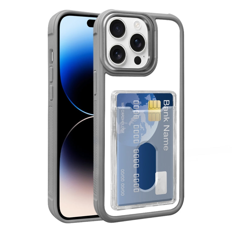 Electroplated Card Bag Acrylic Hybrid TPU Phone Case, For iPhone 14, For iPhone 14 Pro Max, For iPhone 13 Pro Max