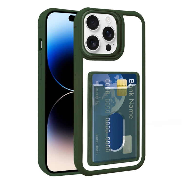 Electroplated Card Bag Acrylic Hybrid TPU Phone Case, For iPhone 14, For iPhone 14 Pro Max, For iPhone 13 Pro Max
