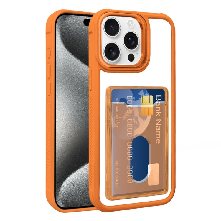 Electroplated Card Bag Acrylic Hybrid TPU Phone Case, For iPhone 15 Plus, For iPhone 15, For iPhone 14 Plus
