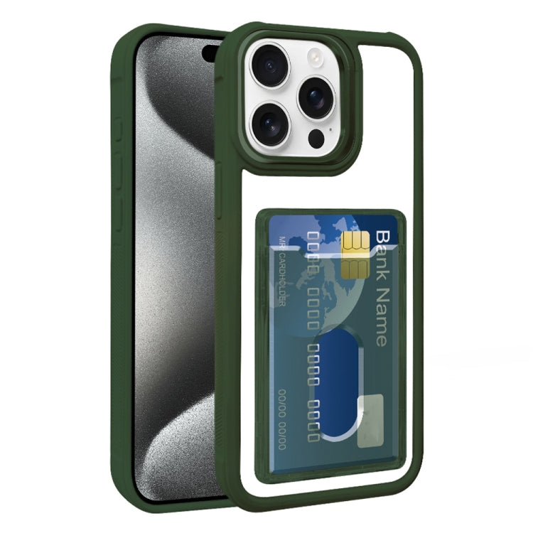 Electroplated Card Bag Acrylic Hybrid TPU Phone Case, For iPhone 15 Plus, For iPhone 15, For iPhone 14 Plus