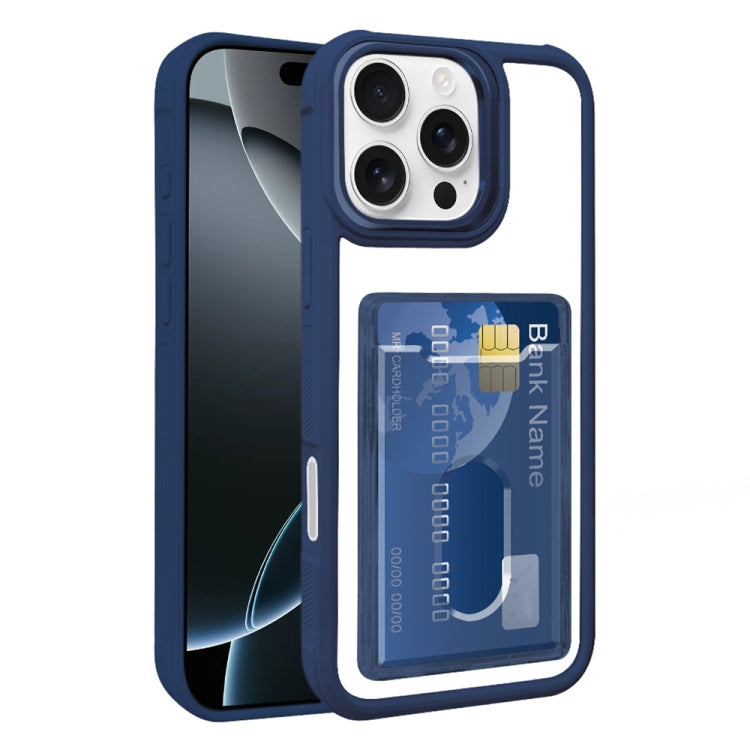 Electroplated Card Bag Acrylic Hybrid TPU Phone Case, For iPhone 16 Plus, For iPhone 16, For iPhone 15 Pro Max