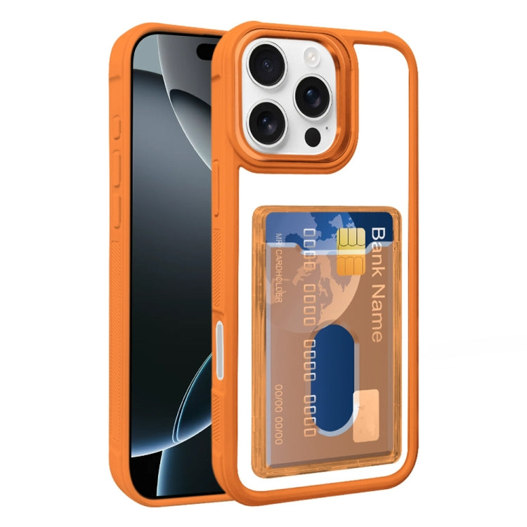 Electroplated Card Bag Acrylic Hybrid TPU Phone Case, For iPhone Air, For iPhone 16 Pro Max, For iPhone 16 Pro