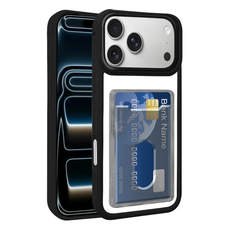 Electroplated Card Bag Acrylic Hybrid TPU Phone Case, For iPhone 17 Pro Max, For iPhone 17 Pro, For iPhone 17