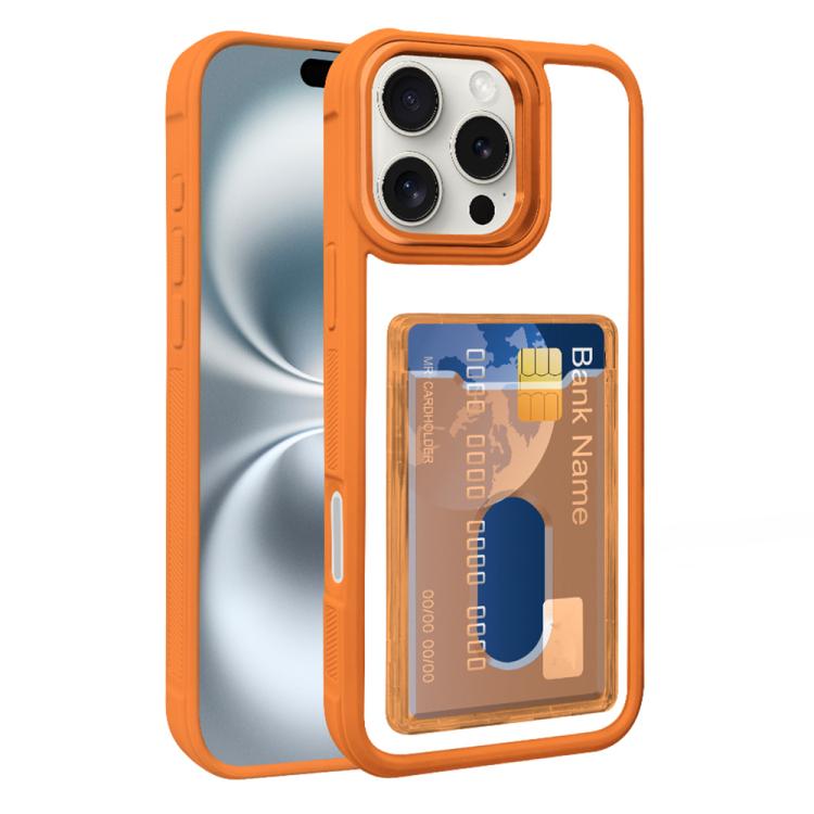 Electroplated Card Bag Acrylic Hybrid TPU Phone Case, For iPhone 17 Pro Max, For iPhone 17 Pro, For iPhone 17