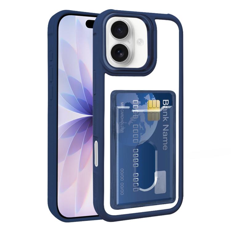 Electroplated Card Bag Acrylic Hybrid TPU Phone Case, For iPhone Air, For iPhone 16 Pro Max, For iPhone 16 Pro