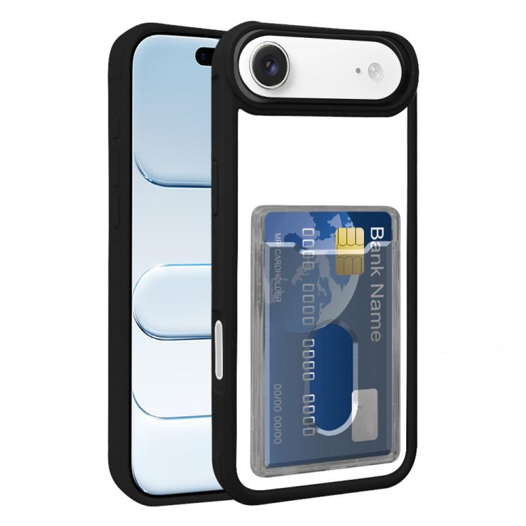 Electroplated Card Bag Acrylic Hybrid TPU Phone Case, For iPhone Air, For iPhone 16 Pro Max, For iPhone 16 Pro