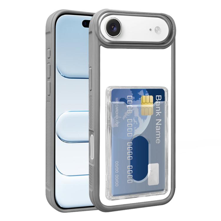 Electroplated Card Bag Acrylic Hybrid TPU Phone Case, For iPhone Air, For iPhone 16 Pro Max, For iPhone 16 Pro