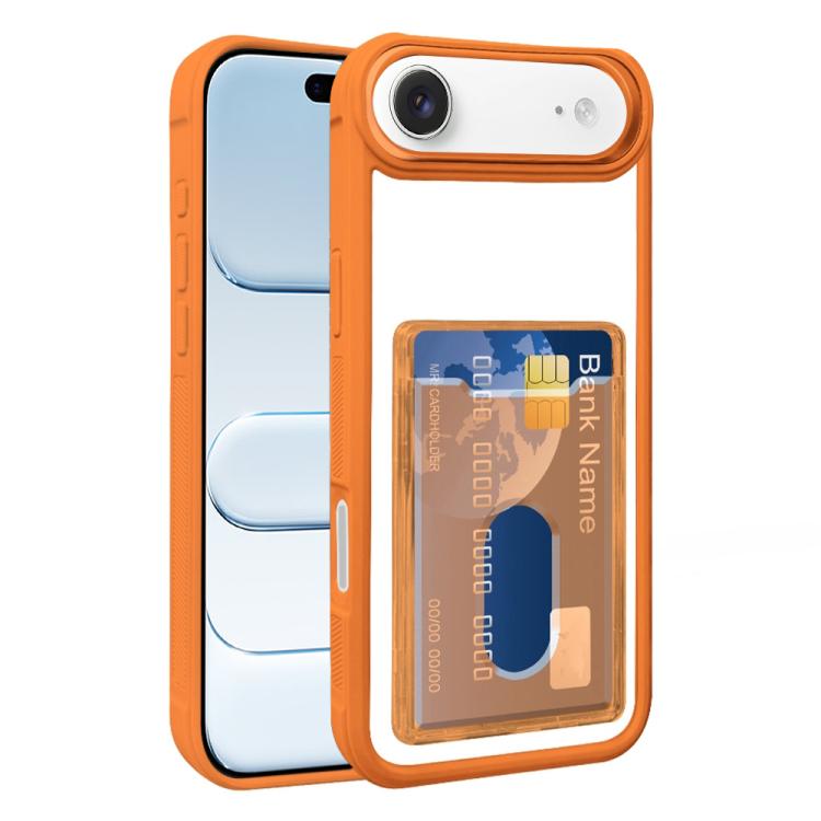 Electroplated Card Bag Acrylic Hybrid TPU Phone Case, For iPhone Air, For iPhone 16 Pro Max, For iPhone 16 Pro