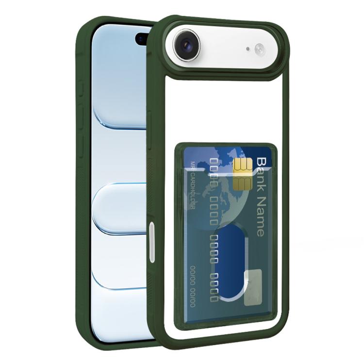 Electroplated Card Bag Acrylic Hybrid TPU Phone Case, For iPhone Air, For iPhone 16 Pro Max, For iPhone 16 Pro