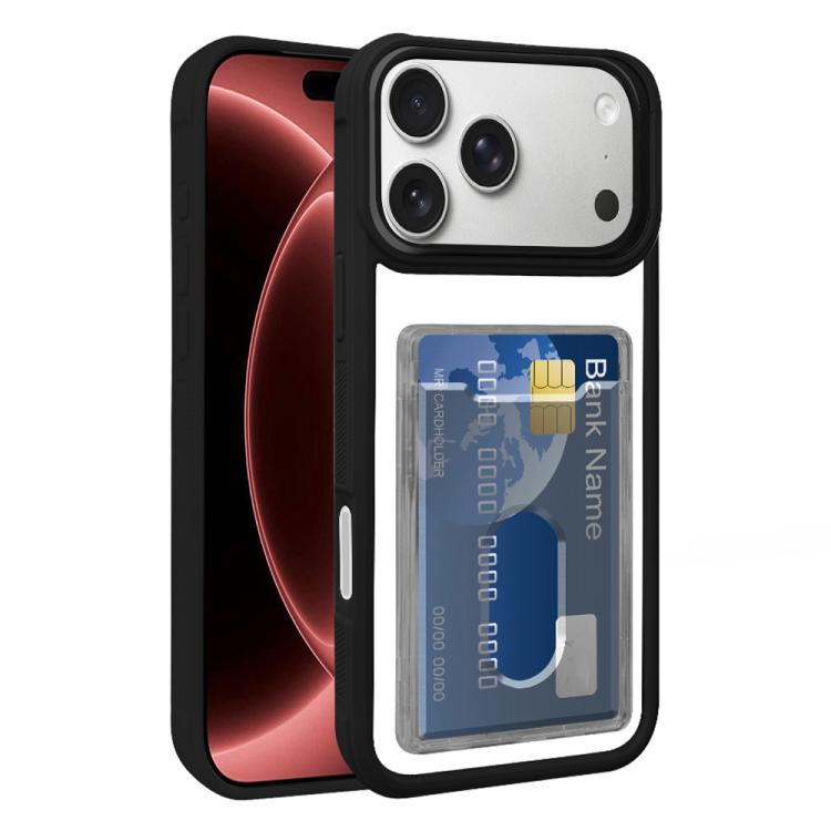 Electroplated Card Bag Acrylic Hybrid TPU Phone Case, For iPhone 17 Pro Max, For iPhone 17 Pro, For iPhone 17