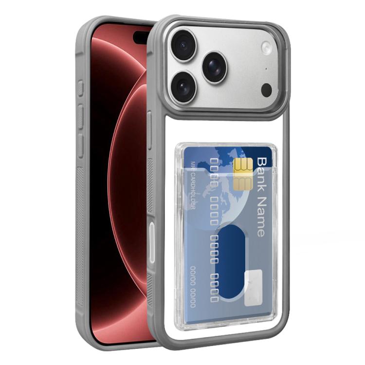 Electroplated Card Bag Acrylic Hybrid TPU Phone Case, For iPhone 17 Pro Max, For iPhone 17 Pro, For iPhone 17