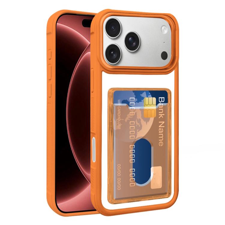 Electroplated Card Bag Acrylic Hybrid TPU Phone Case, For iPhone 17 Pro Max, For iPhone 17 Pro, For iPhone 17
