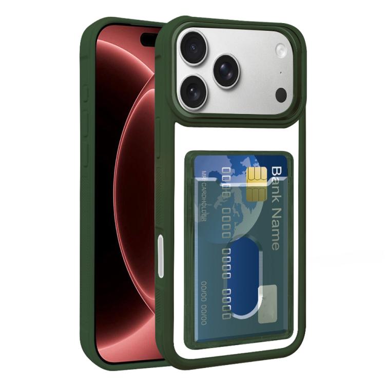 Electroplated Card Bag Acrylic Hybrid TPU Phone Case, For iPhone 17 Pro Max, For iPhone 17 Pro, For iPhone 17