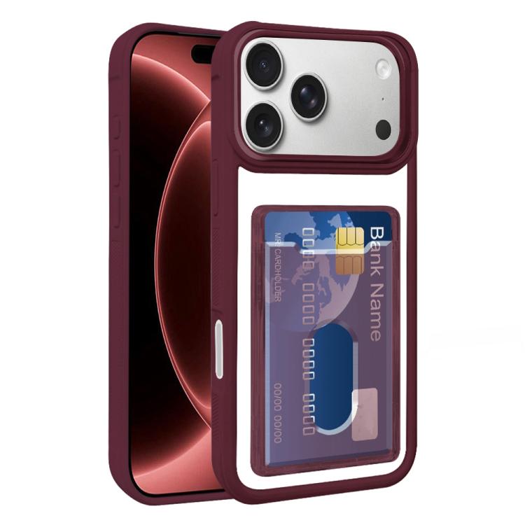 Electroplated Card Bag Acrylic Hybrid TPU Phone Case, For iPhone 17 Pro Max, For iPhone 17 Pro, For iPhone 17
