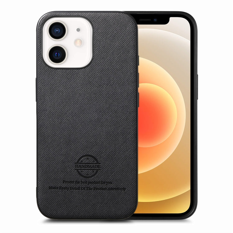 Twill Fabric Leather Skin Back Phone Case, For iPhone 13, For iPhone 12, For iPhone 12 Pro Max