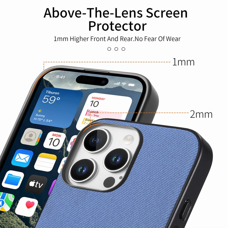 Twill Fabric Leather Skin Back Phone Case, For iPhone 12 Pro, For iPhone 11 Pro Max, For iPhone 11