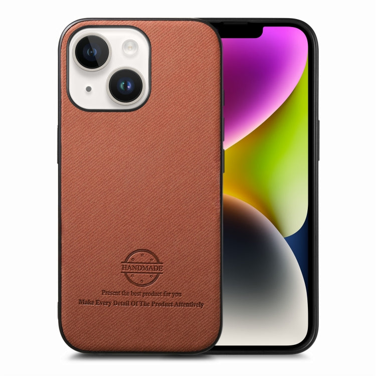 Twill Fabric Leather Skin Back Phone Case, For iPhone 14 Plus, For iPhone 14, For iPhone 14 Pro