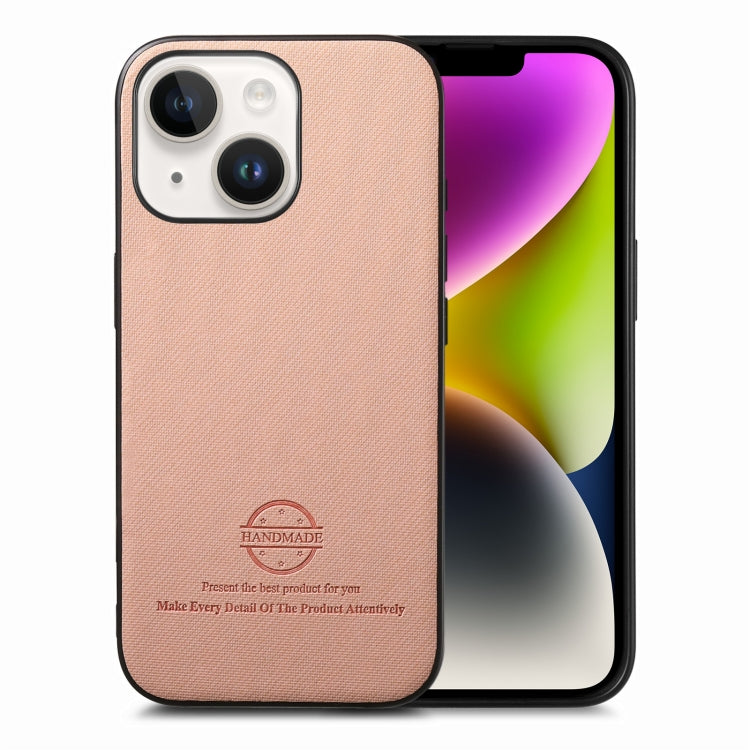 Twill Fabric Leather Skin Back Phone Case, For iPhone 14 Plus, For iPhone 14, For iPhone 14 Pro