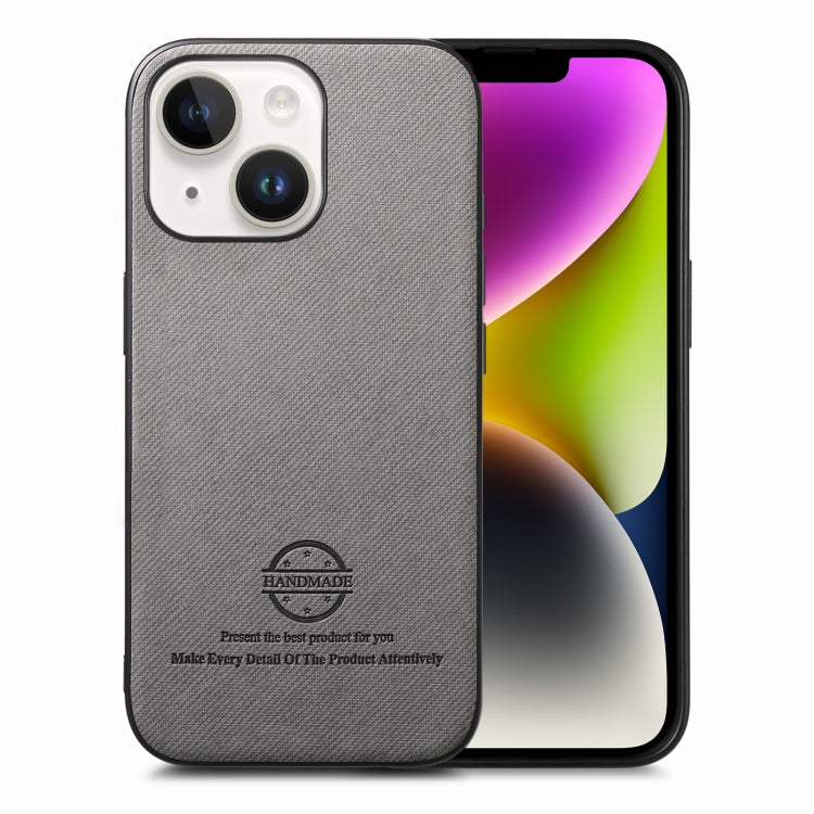 Twill Fabric Leather Skin Back Phone Case, For iPhone 14 Plus, For iPhone 14, For iPhone 14 Pro