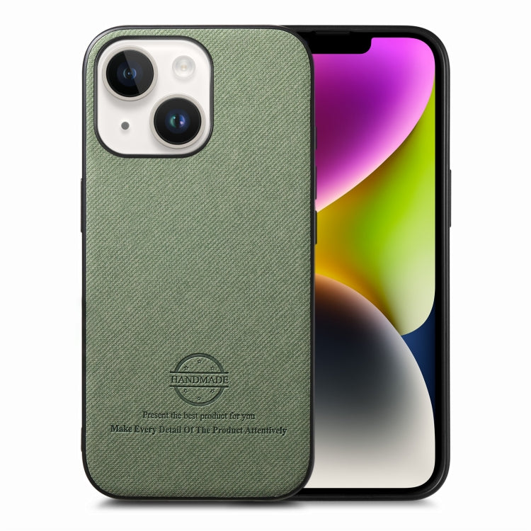 Twill Fabric Leather Skin Back Phone Case, For iPhone 14 Plus, For iPhone 14, For iPhone 14 Pro