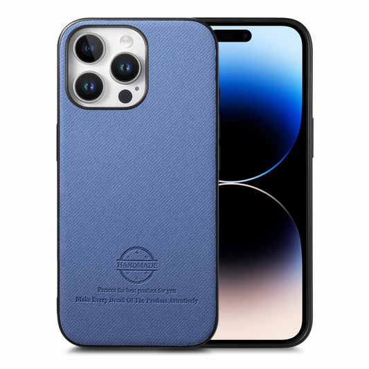 Twill Fabric Leather Skin Back Phone Case, For iPhone 14 Pro Max, For iPhone 13 Pro Max, For iPhone 13 Pro