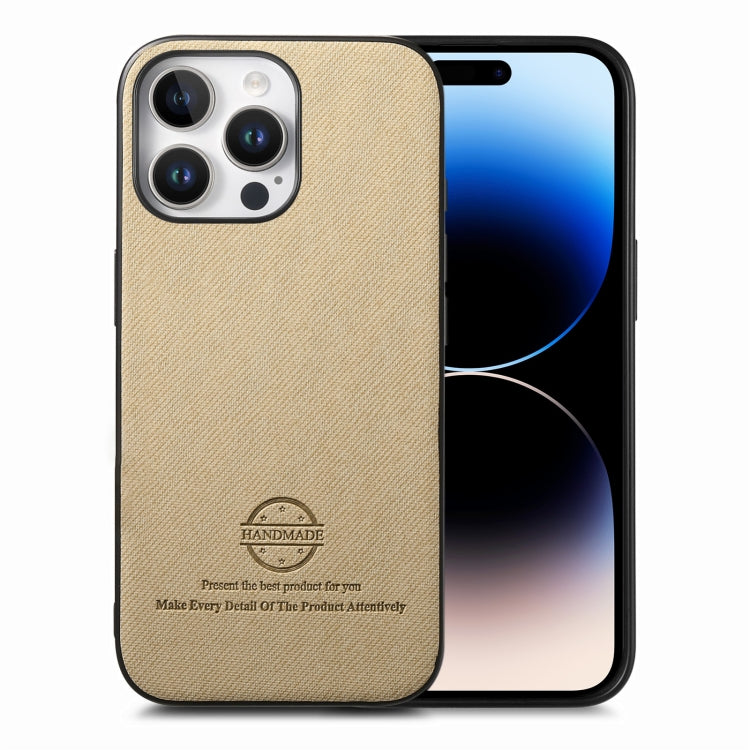 Twill Fabric Leather Skin Back Phone Case, For iPhone 14 Pro Max, For iPhone 13 Pro Max, For iPhone 13 Pro