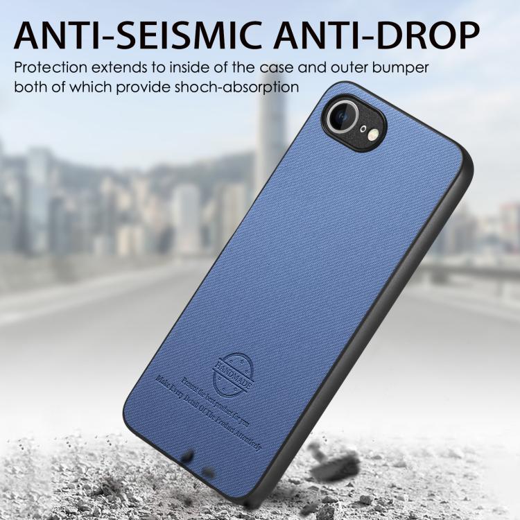 Twill Fabric Leather Skin Back Phone Case