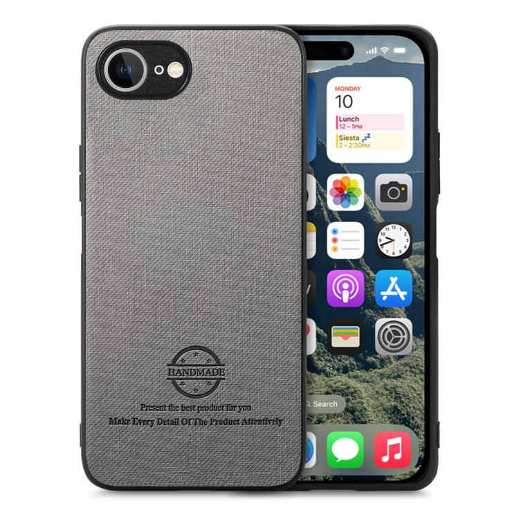 Twill Fabric Leather Skin Back Phone Case